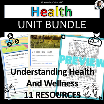 Preview of Understanding Health and Wellness | High School Health | Unit BUNDLE