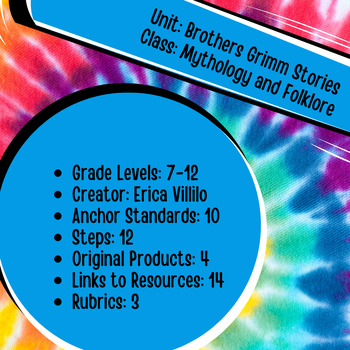 Preview of Unit: Brothers' Grimm Stories - Mythology & Folklore ELA 7-12 (EDITABLE)