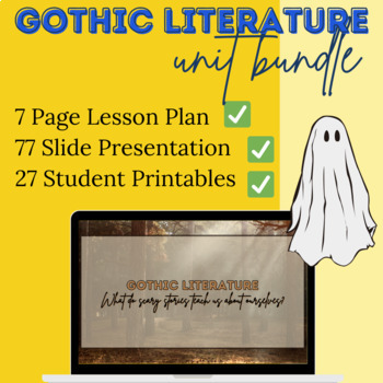 Preview of Unit Bundle - Gothic Literature - American Literature - 11th ELA - Halloween 