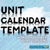 Unit Calendar Templates Create Organized Calendars for Any Unit!