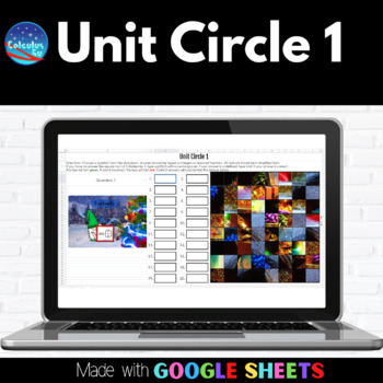 Preview of Unit Circle 1 - Holiday Version | Digital Activity Google™ Sheets