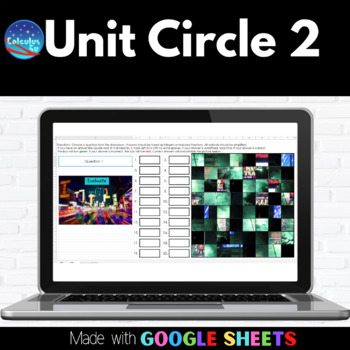 Preview of Unit Circle 2 - Holiday Version | Digital Activity Google™ Sheets
