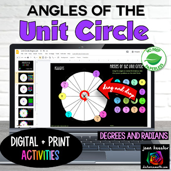 Preview of Unit Circle Angles Digital plus Print