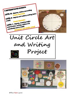 Preview of Draw and Measure Angles with Unit Circle Art Project (3 Rubrics) STEM All levels
