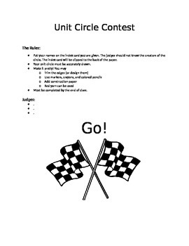 Preview of Unit Circle Contest