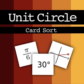 Preview of Unit Circle (Degrees & Radians) Card Sort