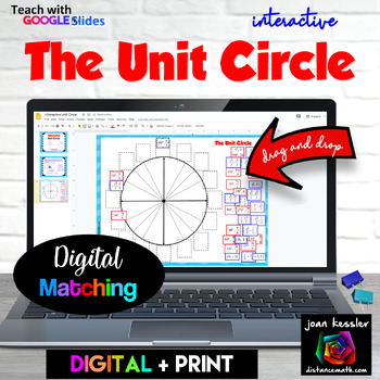Preview of Unit Circle Digital Interactive Activity plus Print