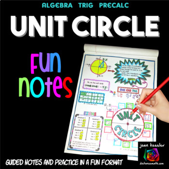 Preview of Unit Circle FUN Notes Doodle Pages