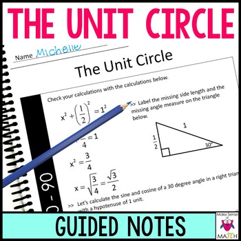 Preview of Unit Circle Guided Notes