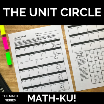 Preview of Unit Circle Practice Activity Trigonometry