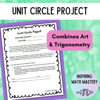 Preview of Unit Circle Project - Artistic Representation - Project Based Learning PBL