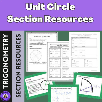 Preview of Unit Circle Section Resources