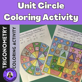 Preview of Unit Circle Trigonometry Coloring Activity for Grades 10  11  12