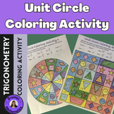 Unit Circle Trigonometry Coloring Activity for Grades 10  11  12