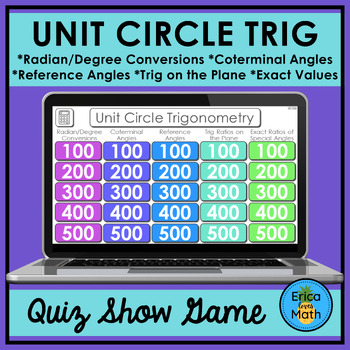 Preview of Unit Circle Trigonometry Review Game