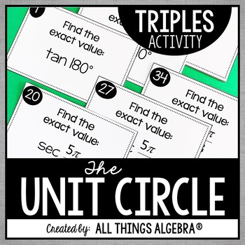 Preview of Unit Circle | Triples Activity