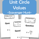 Unit Circle Values Scavenger Hunt (CCSS.HSF.TF.A.3)