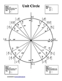 Unit Circle - blank and completed