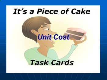 Preview of Unit Cost Task Cards