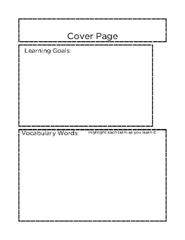 Preview of Unit Cover Page Template