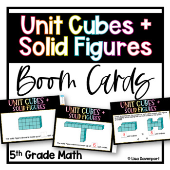 Preview of Unit Cubes and Solid Figures Boom Cards