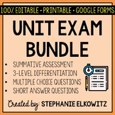 Science Unit Exam Bundle | Editable | Printable | Google Forms