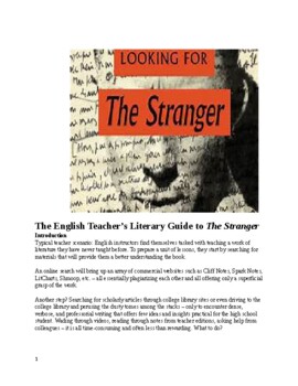 stranger camus albert literary devices guide analysis litcharts study