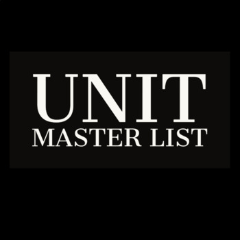 Preview of Unit Master List / Day-to-day Schedule