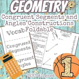 Unit One Constructions: Congruent Segments and Angles foldable