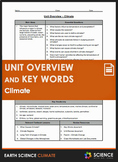 Unit Overview & Key Words - Climate Unit