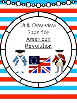 Preview of Unit Overview Page-American Revolution