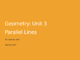 Unit: Parallel Lines and Transversals (4 big lessons!)