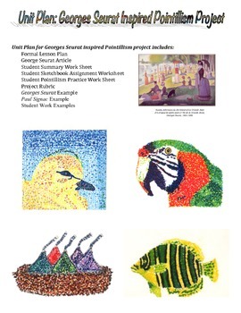Unit Plan for Georges Seurat inspired Pointillism by Cheryl Daly