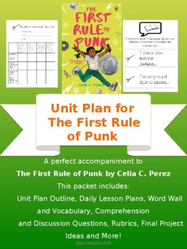 Preview of Unit Plan for the First Rule of Punk by Celia C. Perez