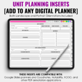 Unit Planning Inserts