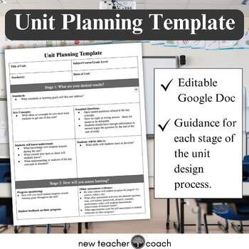 Preview of Unit Planning Template