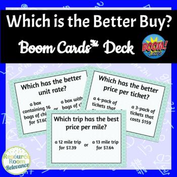 Preview of Unit Price | Which is the Better Buy? Real Life Consumer Math | Boom Cards™