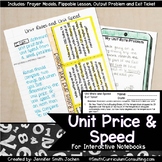 Unit Price and Unit Speed Lesson for Interactive Notebooks