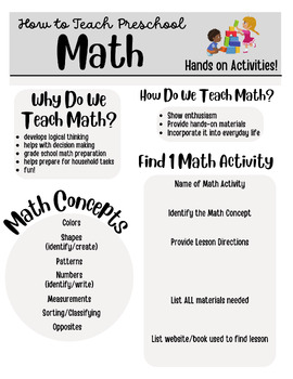 Preview of How to Teach Preschool Math