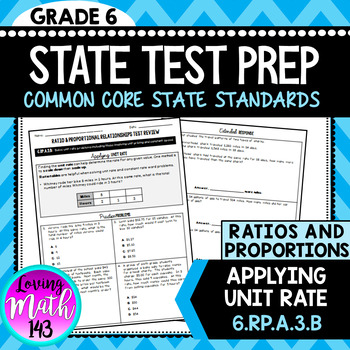 Preview of Unit Rate: 6th Grade Math State Test Prep