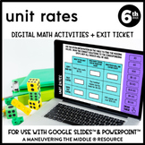 Unit Rate Digital Math Activity | 6th Grade Math Google Sl