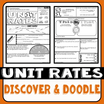 Preview of Unit Rate Discover & Doodle
