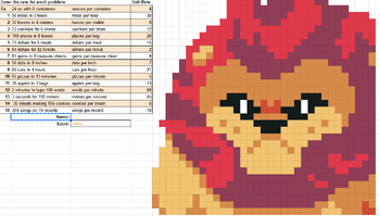 Preview of Unit Rate Hidden Pixel Art Google Sheets Self Grading