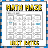 Unit Rate Math Maze