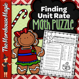 UNIT RATE WORD PROBLEMS COMMON CORE MATH PUZZLE, HOLIDAY MATH