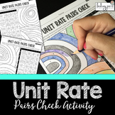 Unit Rate Pairs Check Activity