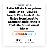 Unit Rate Problem Solving: Unit Rates In Real Life Situations Unit Rate Real Lif