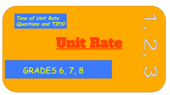 Preview of Unit Rate Problems GALORE!!
