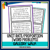 Unit Rate Proportions Gallery Walk