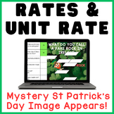 Unit Rate & Rates | St. Patrick's Day | Math Mystery Pictu